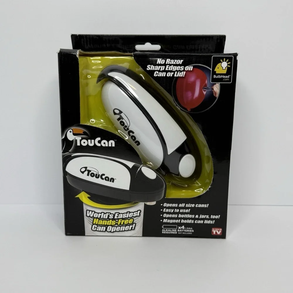 TouCan Worlds Easiest Hands-Free Can Opener As Seen On TV Brand New Sealed
